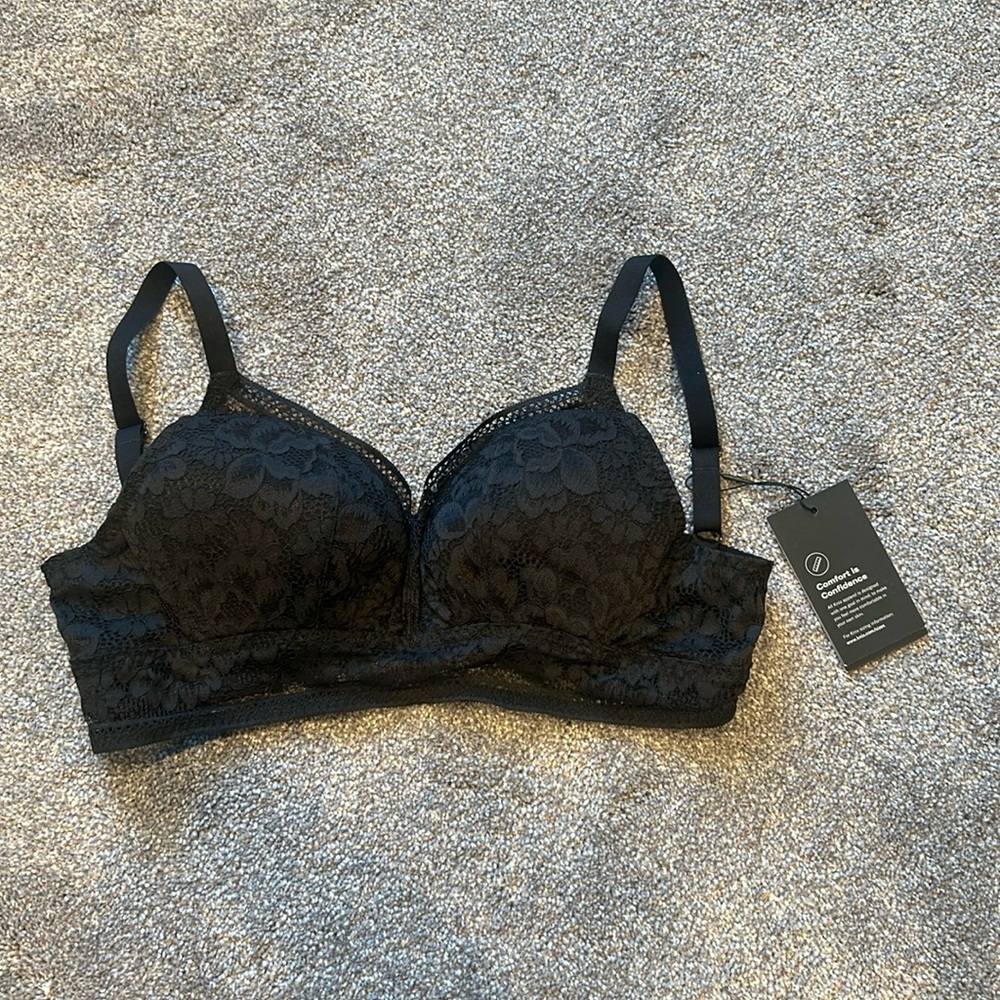 Knix Longline Lace Bra (black)